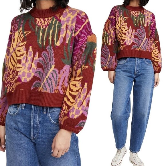 Farm Rio Jungle Print Sweater - Picture 3 of 11